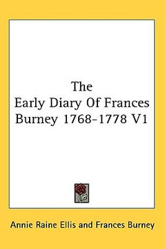 portada the early diary of frances burney 1768-1778 v1