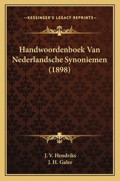 portada Handwoordenboek Van Nederlandsche Synoniemen (1898)