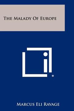 portada the malady of europe (en Inglés)