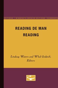 portada Reading de man Reading: Volume 59 (Theory and History of Literature) 