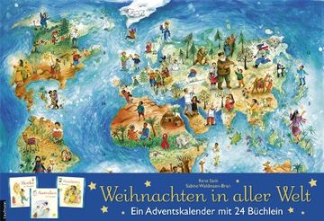 portada Weihnachten in aller Welt: Adventskalender mit 24 Büchern (en Alemán)