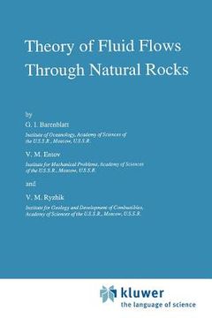 portada theory of fluid flows through natural rocks (en Inglés)