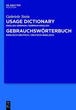 portada usage dictionary english-german / german-english - gebrauchsworterbuch englisch-deutsch / deutsch-englisch (en Inglés)
