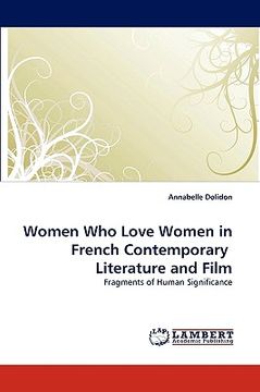 portada women who love women in french contemporary literature and film (en Inglés)