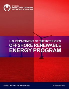 portada U. S. Department of the Interior's Offshore Renewable Energy Program (en Inglés)
