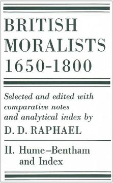 portada British Moralists: 1650-1800 (Volumes 1 and 2): Set of two Volumes: Volume i, Hobbes - gay and Volume ii, Hume - Bentham (en Inglés)