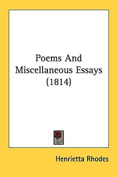 portada poems and miscellaneous essays (1814) (in English)