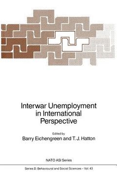 portada Interwar Unemployment in International Perspective (in English)