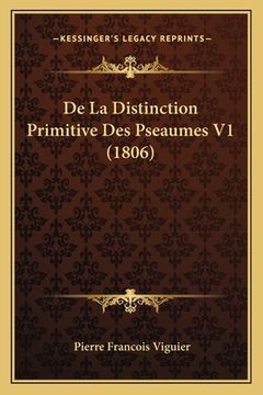 portada De La Distinction Primitive Des Pseaumes V1 (1806) (en Francés)