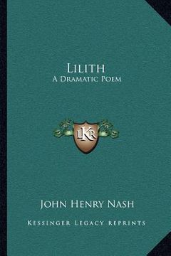 portada lilith: a dramatic poem (in English)