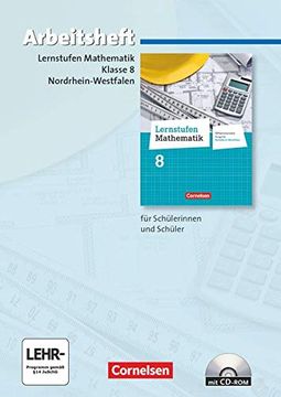 portada Lernstufen Mathematik - Differenzierende Ausgabe Nordrhein-Westfalen - Neubearbeitung: 8. Schuljahr - Arbeitsheft mit Eingelegten Lösungen und Cd-Rom (en Alemán)