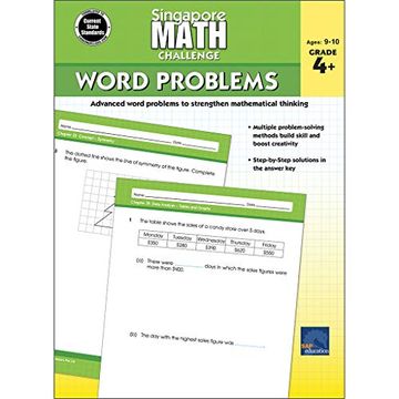 portada Singapore Math Challenge Word Problems, Grades 4 - 6 