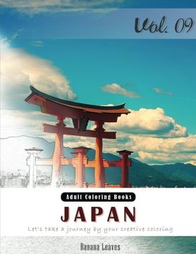 portada Japan : Asian Landscapes Grey Scale Photo Adult Coloring Book, Mind Relaxation Stress Relief Coloring Book Vol9.: Series of coloring book for adults, ... kids 8.5" x 11" (21.59 x 27.94 cm): Volume 9