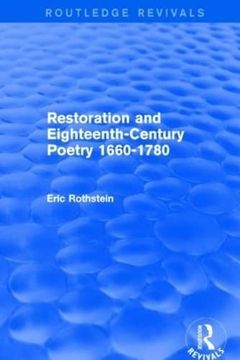 portada Restoration and Eighteenth-Century Poetry 1660-1780 (Routledge Revivals) (en Inglés)