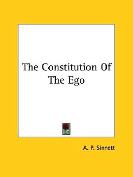 portada the constitution of the ego (in English)