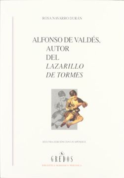 portada Alfonso de Valdes, Autor del Lazarillo de Tormes