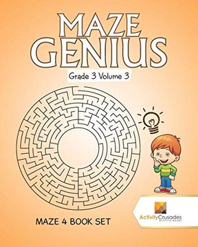 portada Maze Genius Grade 3 Volume 3: Maze 4 Book set (en Inglés)