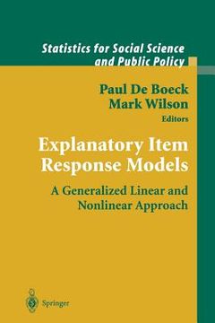 portada explanatory item response models (en Inglés)