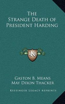 portada the strange death of president harding (en Inglés)