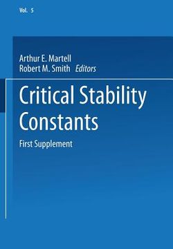 portada Critical Stability Constants: First Supplement (en Inglés)
