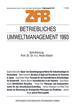portada Betriebliches Umweltmanagement 1993 (Zeitschrift für Betriebswirtschaft, 2 (en Alemán)