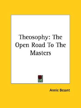 portada theosophy: the open road to the masters (en Inglés)