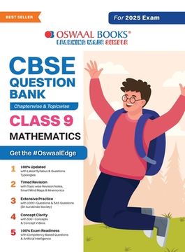 portada Oswaal CBSE Question Bank Class 9 Mathematics, Chapterwise and Topicwise Solved Papers For 2025 Exams (en Inglés)