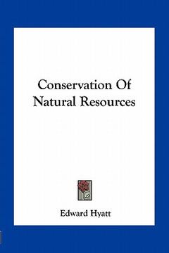 portada conservation of natural resources (en Inglés)