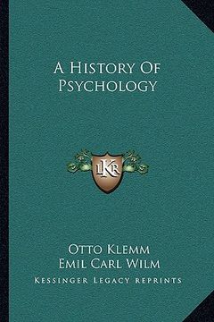 portada a history of psychology (in English)