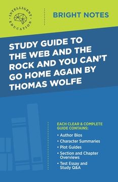 portada Study Guide to The Web and the Rock and You Can't Go Home Again by Thomas Wolfe (en Inglés)