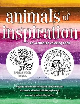 portada Animals of Inspiration Coloring Book: Connect to childlike wonder, joy & magic! (en Inglés)