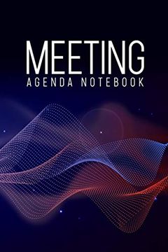 portada Meeting Agenda Not: Meeting Notes Organizer | Business Not for Taking Minutes (Color Swirls) 