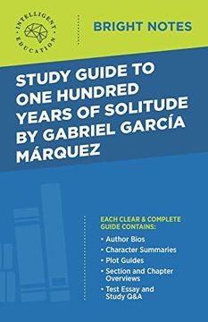 portada Study Guide to one Hundred Years of Solitude by Gabriel Garcia Marquez (Bright Notes) (in English)