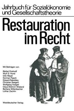 portada Restauration Im Recht (in German)