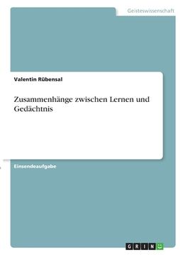 portada Zusammenhänge zwischen Lernen und Gedächtnis (in German)