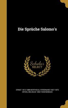 portada Die Sprüche Salomo's (in German)