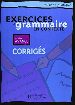 portada Exercices de Grammaire en Contexte. Niveau Avancé / Corrigés - Lösungsheft (en Francés)