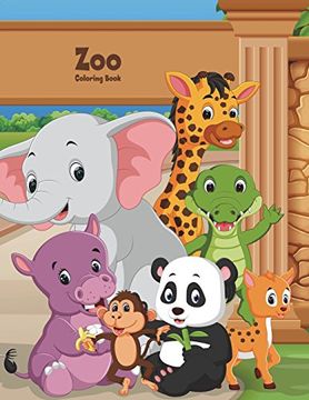 portada Zoo Coloring Book 1 (Volume 1) (en Inglés)