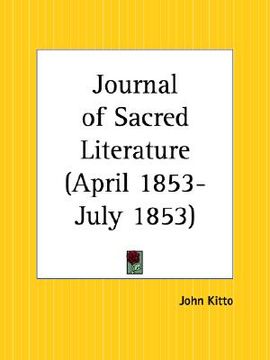 portada journal of sacred literature, april 1853 to july 1853 (in English)