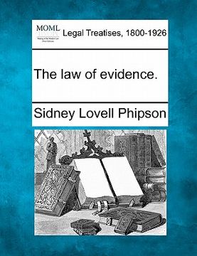 portada the law of evidence. (in English)