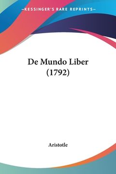 portada De Mundo Liber (1792) (en Latin)