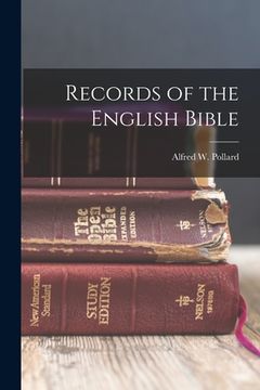 portada Records of the English Bible (en Inglés)