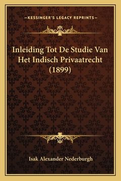 portada Inleiding Tot De Studie Van Het Indisch Privaatrecht (1899)