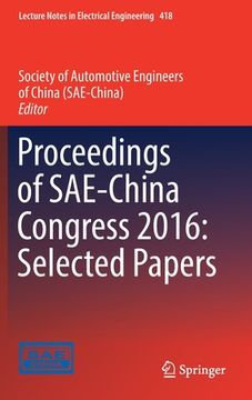 portada Proceedings of Sae-China Congress 2016: Selected Papers (en Inglés)