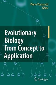 portada evolutionary biology from concept to application (en Inglés)