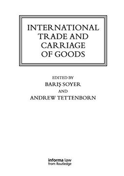 portada International Trade and Carriage of Goods (Maritime and Transport law Library) (in English)