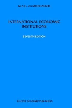 portada international economic institutions (en Inglés)