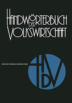 portada Handwörterbuch der Volkswirtschaft (in German)
