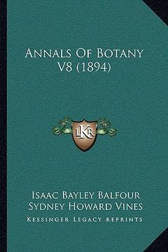 portada annals of botany v8 (1894) (en Inglés)