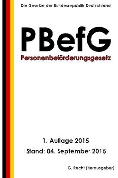 portada Personenbeförderungsgesetz (PBefG), 1. Auflage 2015